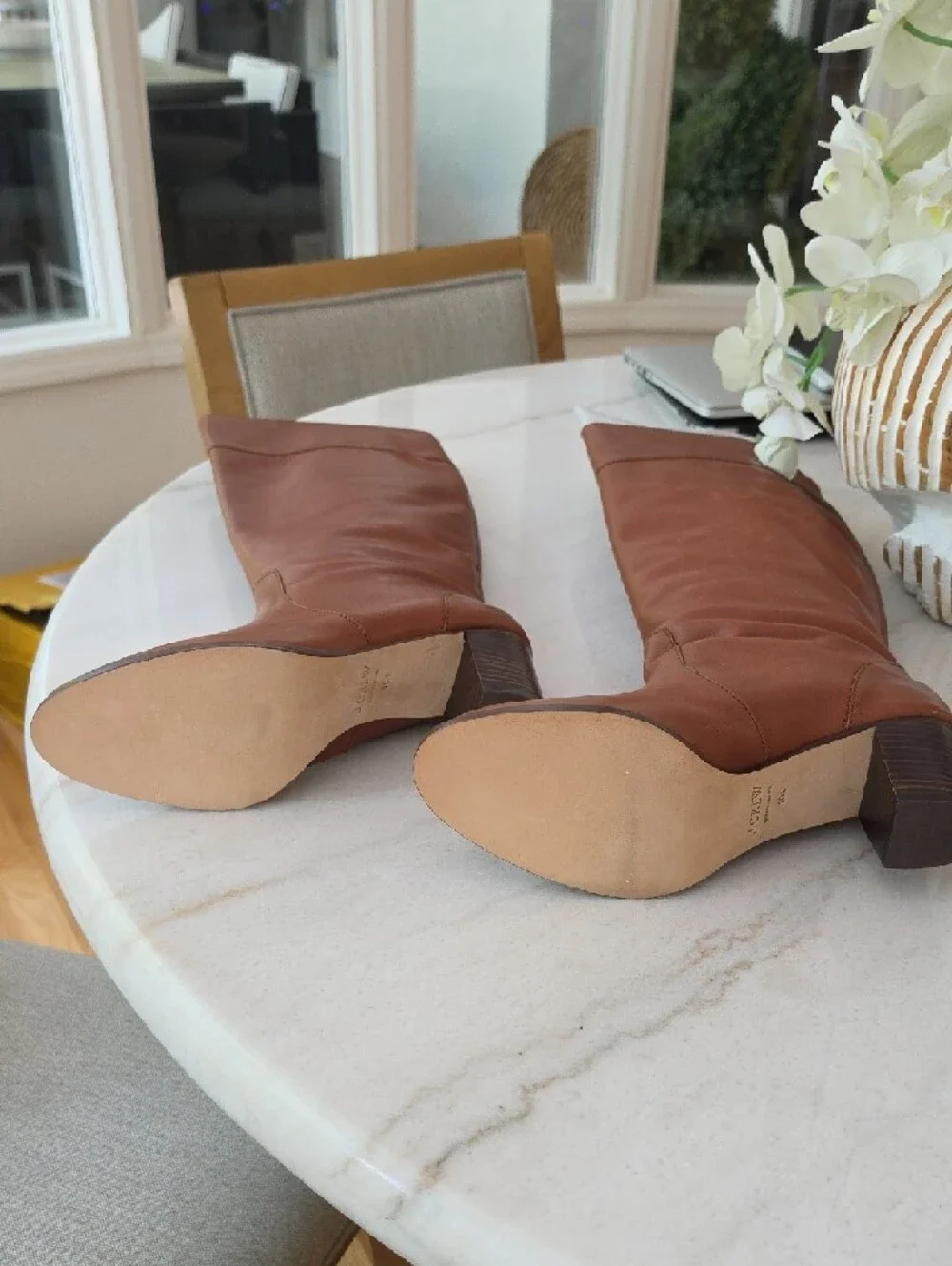 J. Crew Tall Brown Leather Over-the-Knee Boots